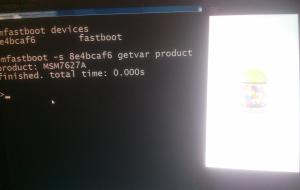 Fastboot displays MSM7627A instead of MSM8974*